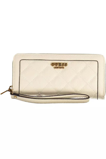 Beige Polyethylene Women Wallet