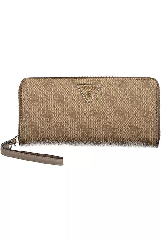 Beige Polyethylene Women Wallet