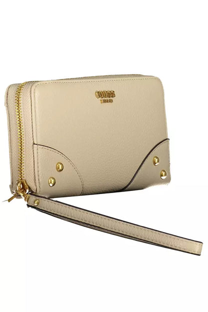 Beige Polyethylene Women Wallet