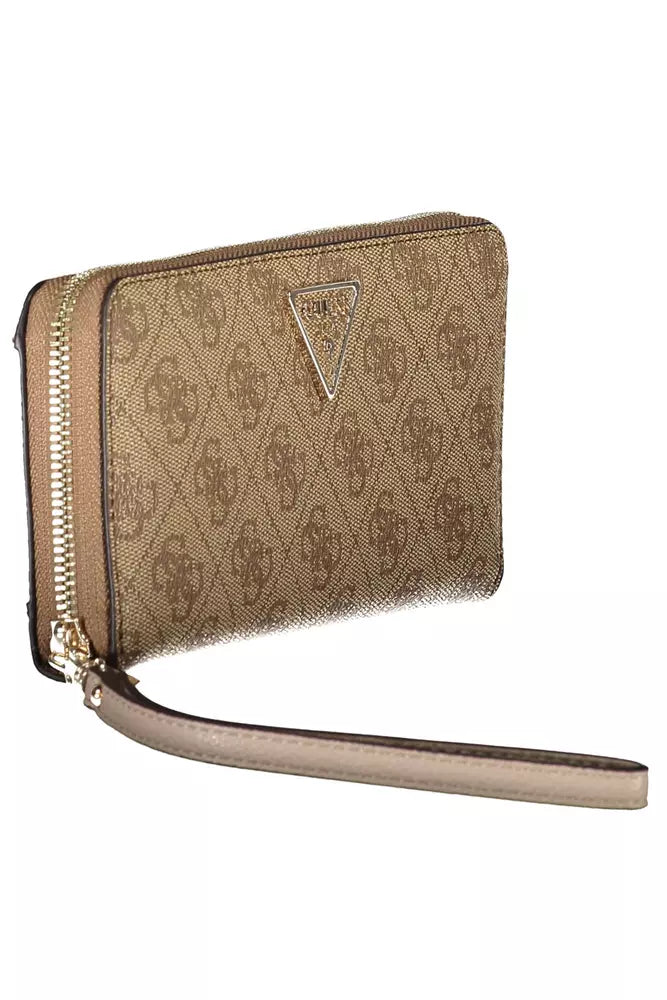 Beige Polyethylene Women Wallet