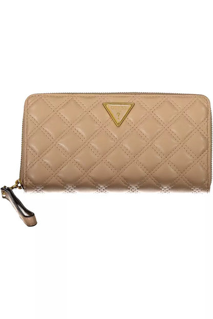 Beige Polyethylene Women Wallet