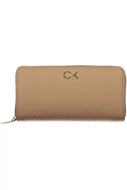 Beige Polyester Women Wallet