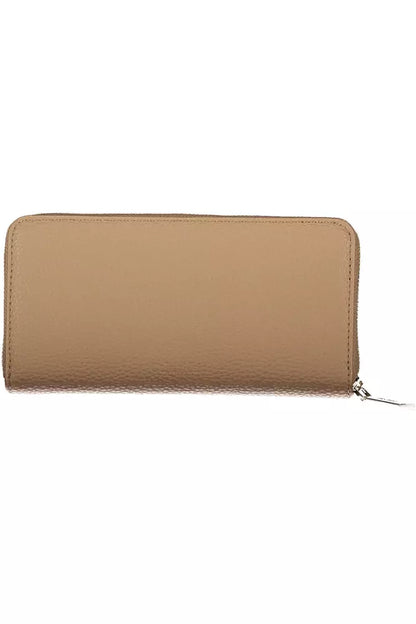 Beige Polyester Women Wallet