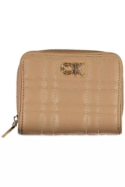 Beige Polyester Women Wallet