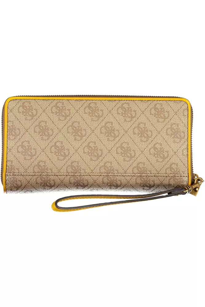 Beige Polyethylene Women Wallet