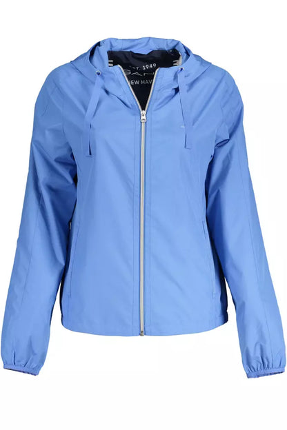 Light Blue Polyester Women Jacket