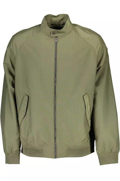 Green Polyester Men Jacket