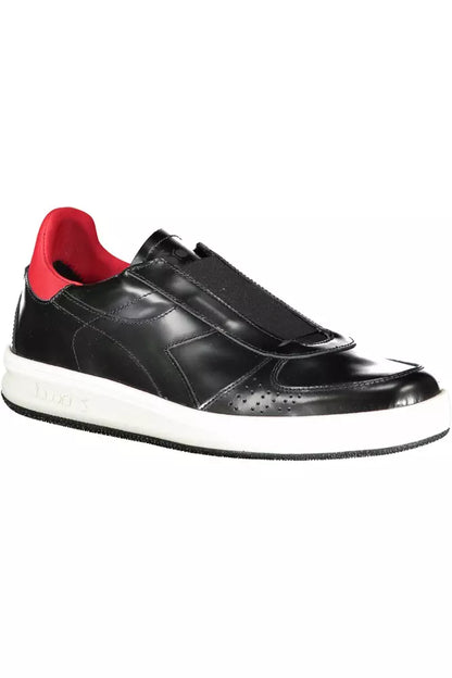 Black Leather Men Sneaker