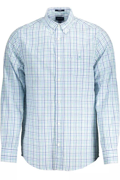 Light Blue Cotton Men Shirt