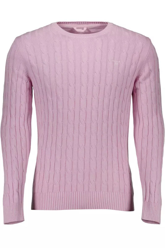 Pink Cotton Men Sweater