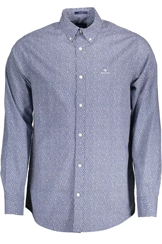 Blue Cotton Men Shirt