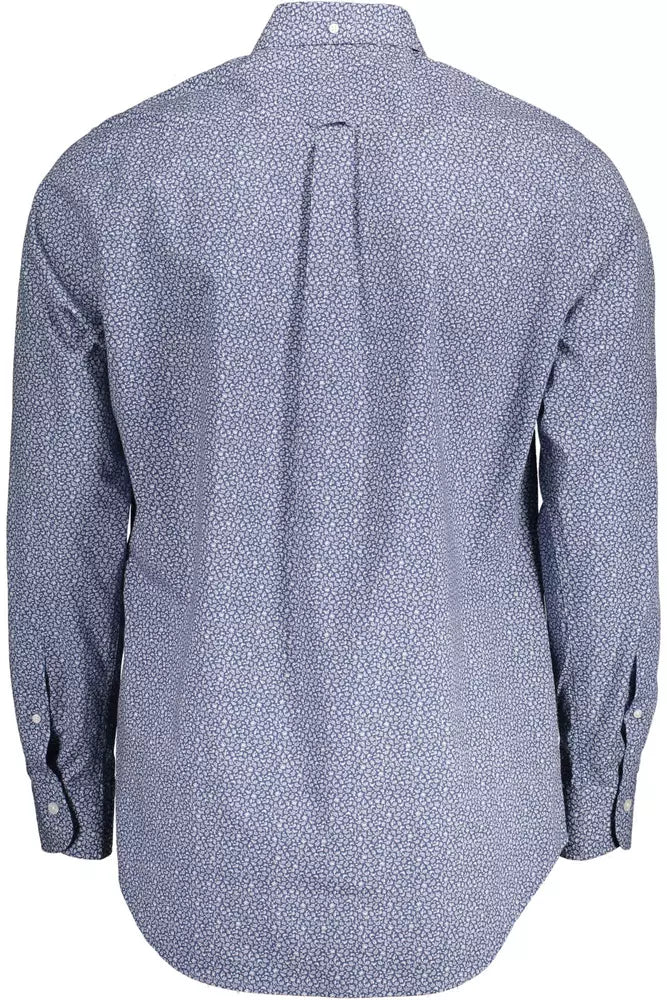 Blue Cotton Men Shirt