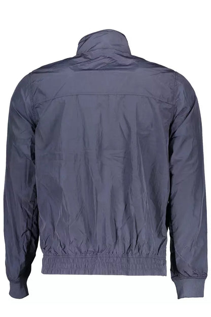 Blue Polyester Men Jacket