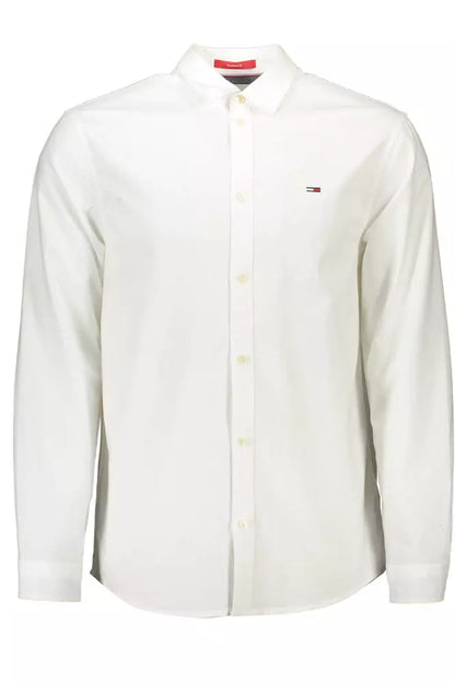 White Cotton Men Shirt