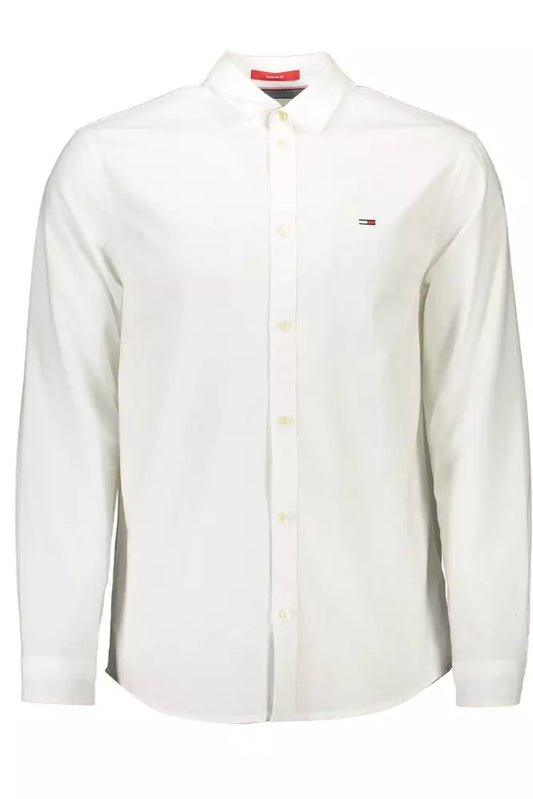 White Cotton Men Shirt