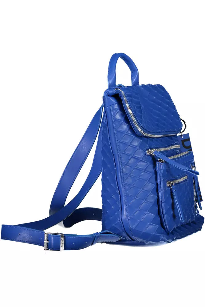 Blue Polyethylene Women Backpack