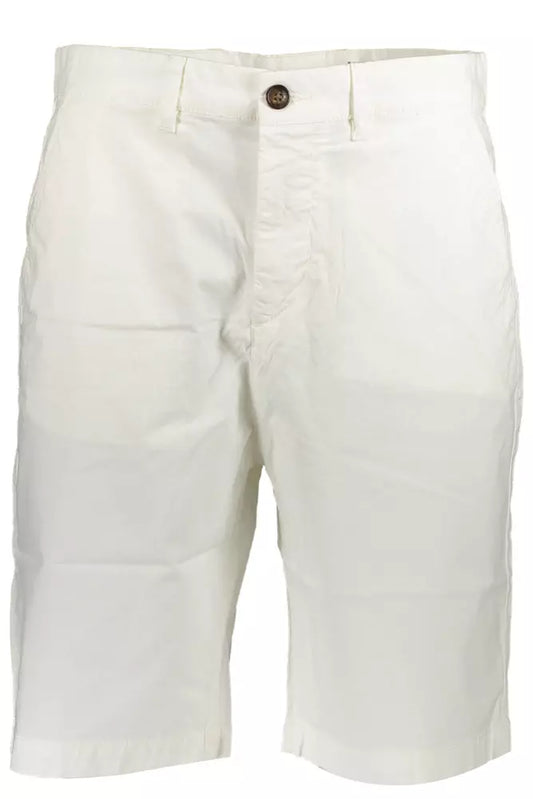 White Cotton Men Bermuda Short