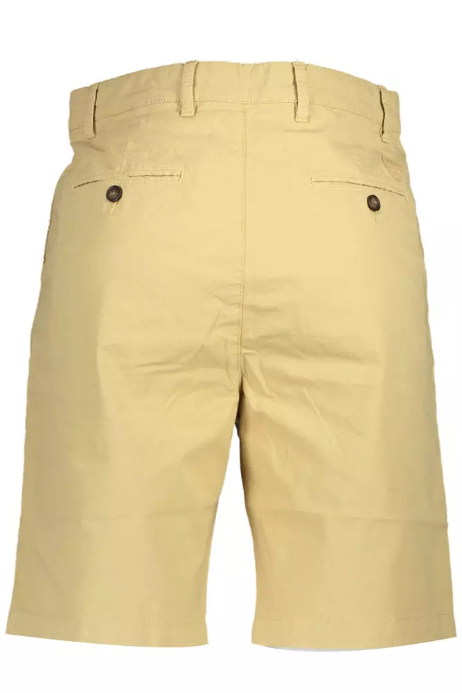 Beige Cotton Men Short