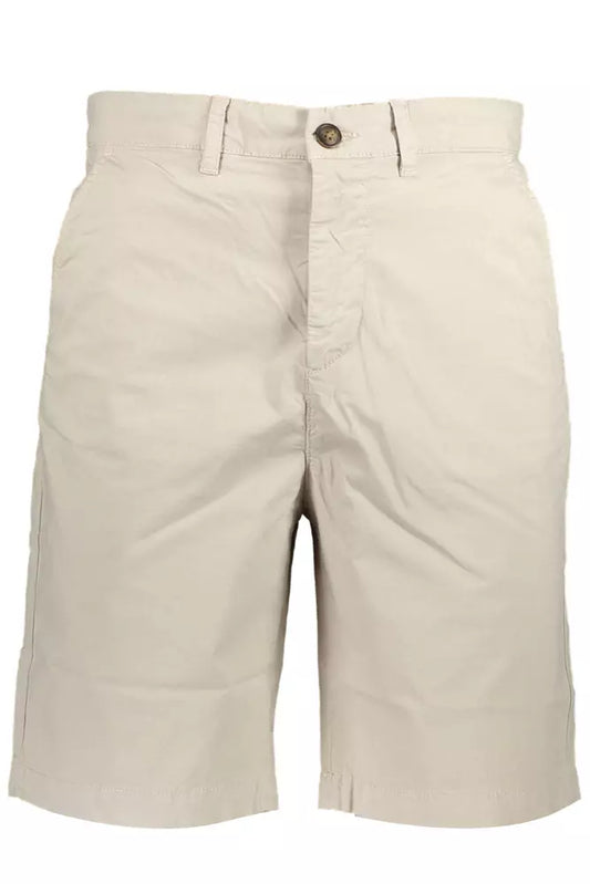 Beige Cotton Men Bermuda Short