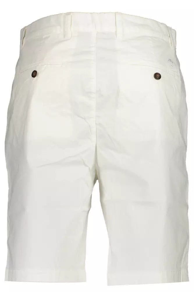 White Cotton Men Bermuda Short