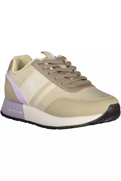 Beige Polyethylene Women Sneaker