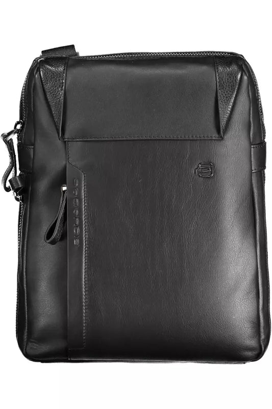 Black Leather Men Shoulder Bag