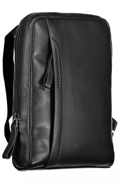 Black Leather Men Shoulder Bag