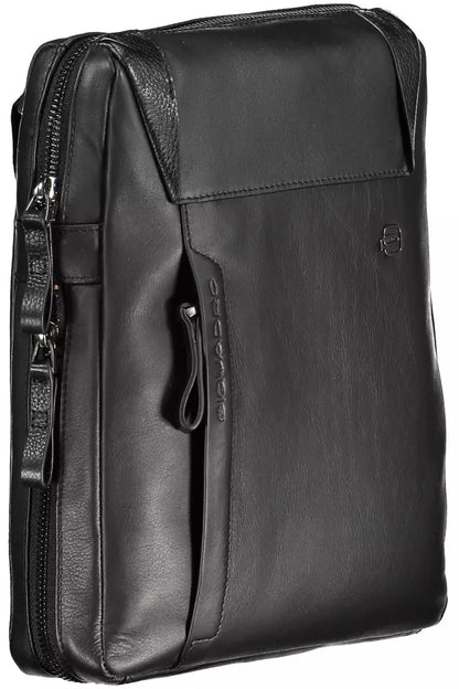 Black Leather Men Shoulder Bag