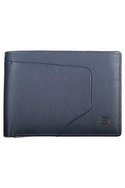 Blue Leather Men Wallet