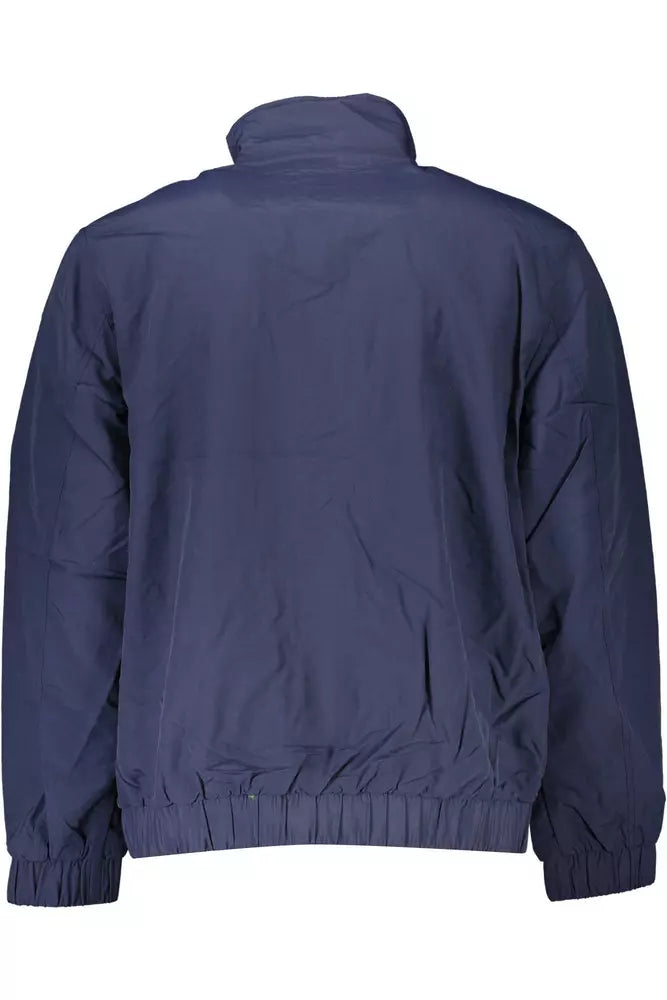 Blue Polyamide Men Jacket