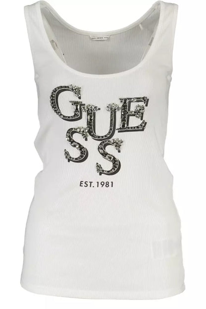 White Cotton Women Tank Top