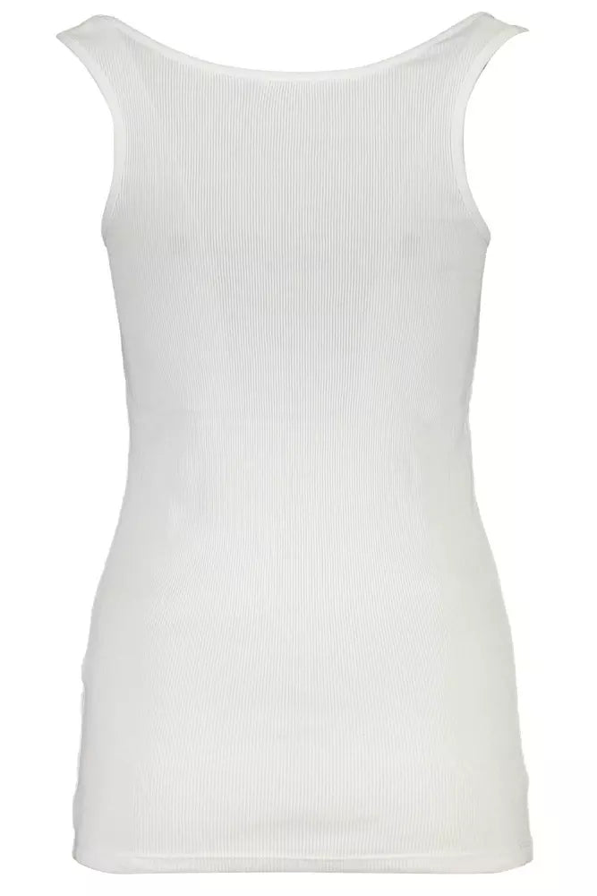 White Cotton Women Tank Top