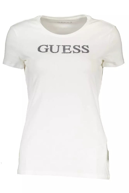 White Cotton Women T-Shirt