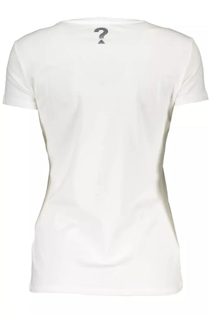 White Cotton Women T-Shirt