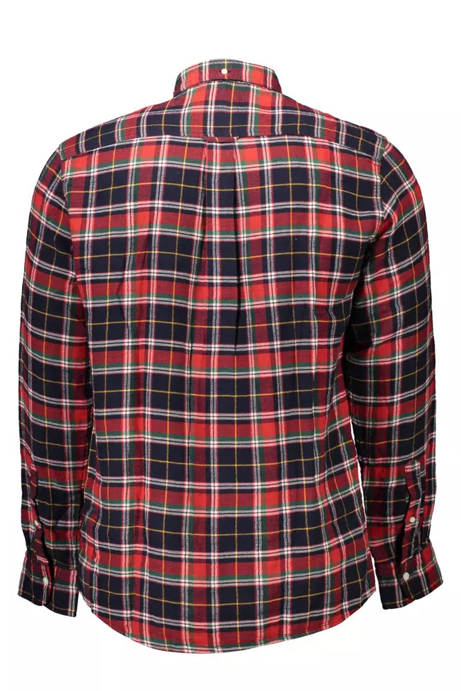 Red Cotton Men Shirt