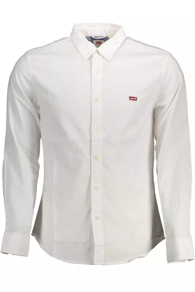 White Cotton Men Shirt