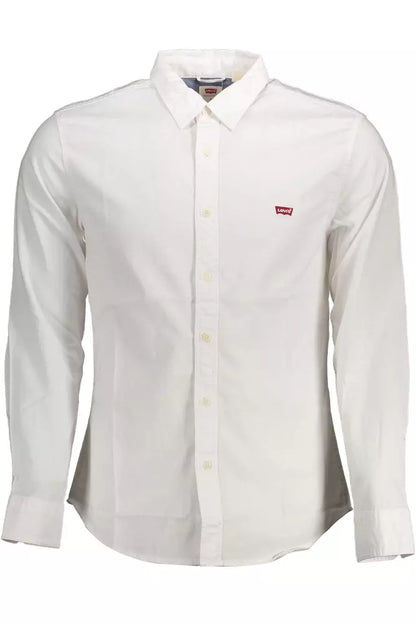 White Cotton Men Shirt