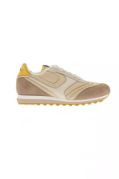 Beige Leather Men Sneaker