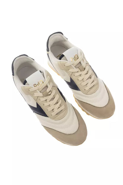 Beige Leather Men Sneaker