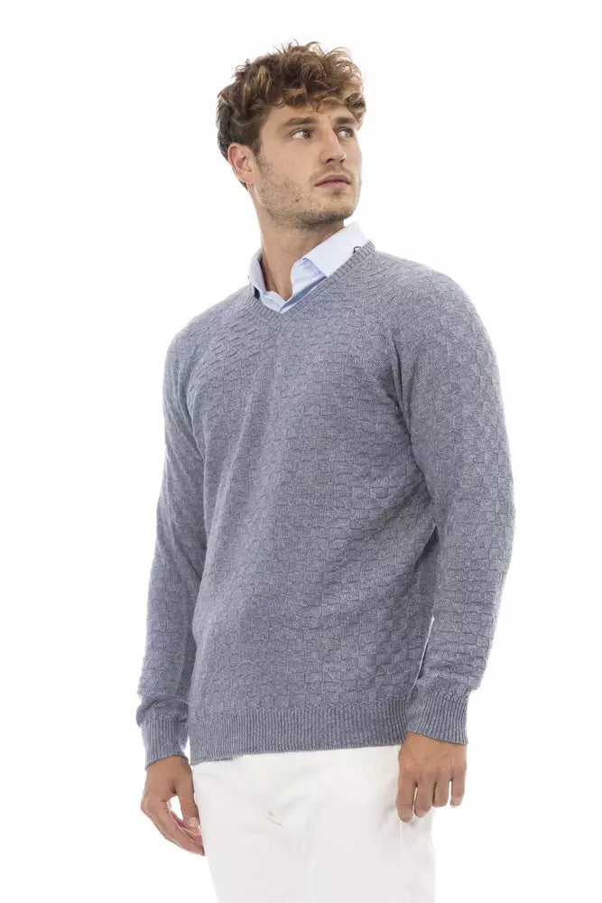 Pull en viscose bleu clair