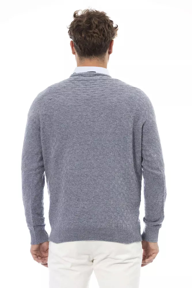 Pull en viscose bleu clair