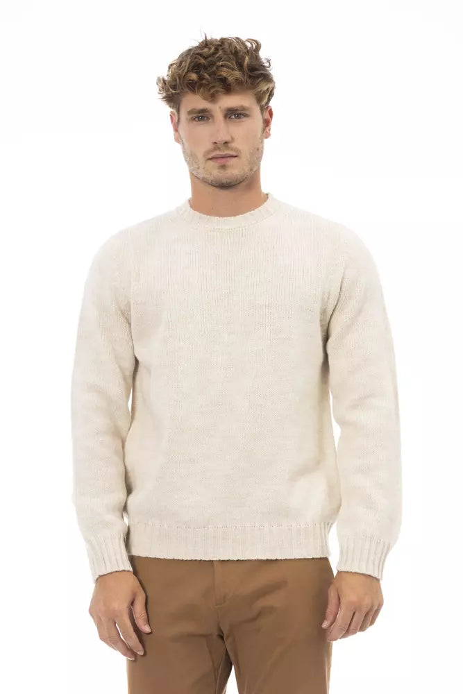 Pull en Cuir d'Alpaga Beige