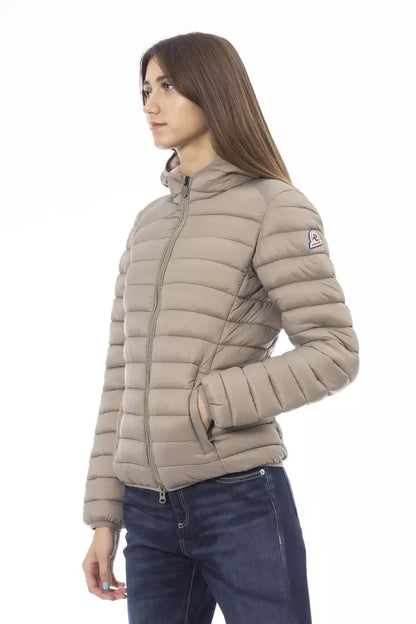 Beige Nylon Women Jacket