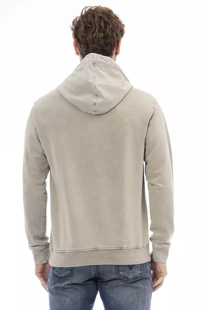 Beige Cotton Men Sweater