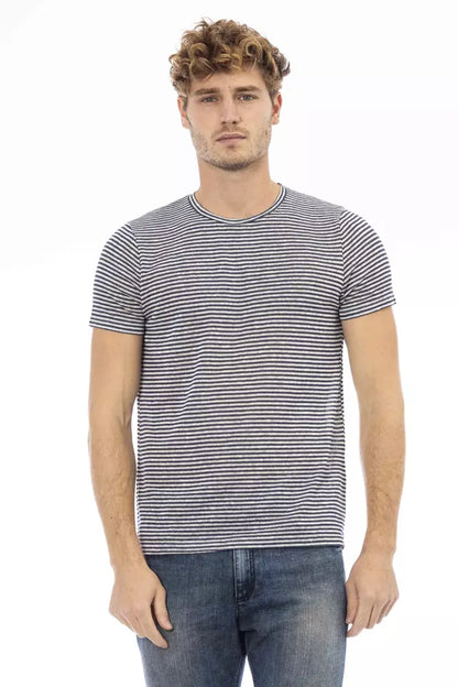 Blue Linen Men T-Shirt