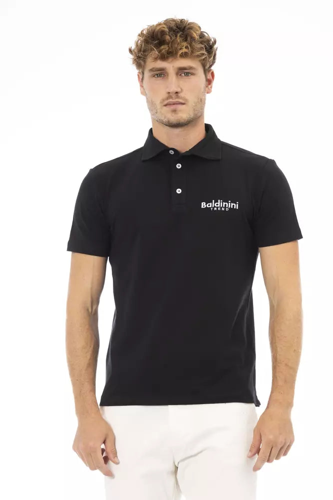 Polo en coton noir