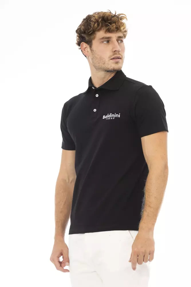 Polo en coton noir