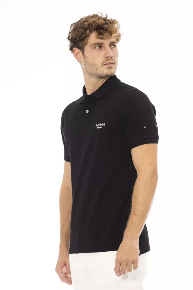 Polo en coton noir