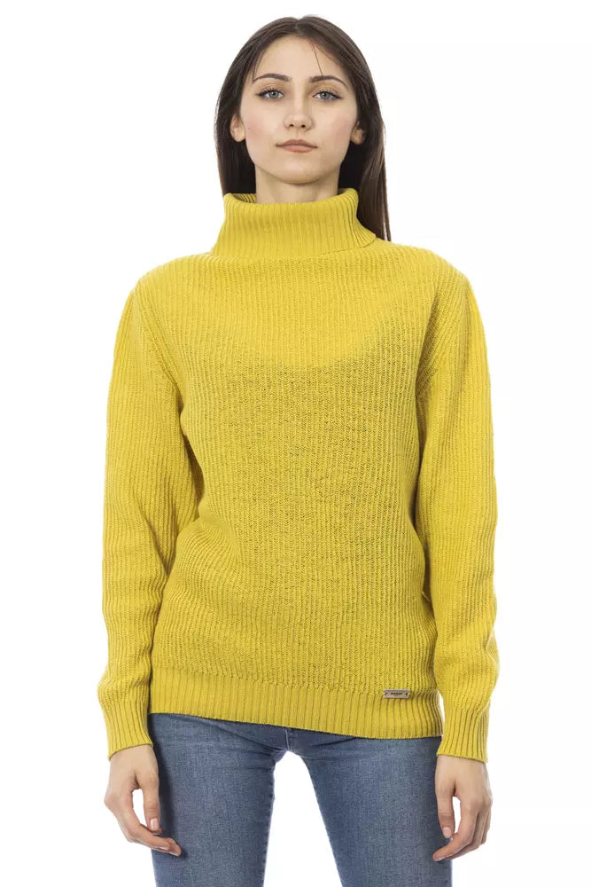 Pull en laine jaune