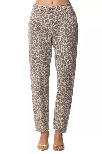 Elegant Leopard Print Trousers for Sophisticated Style